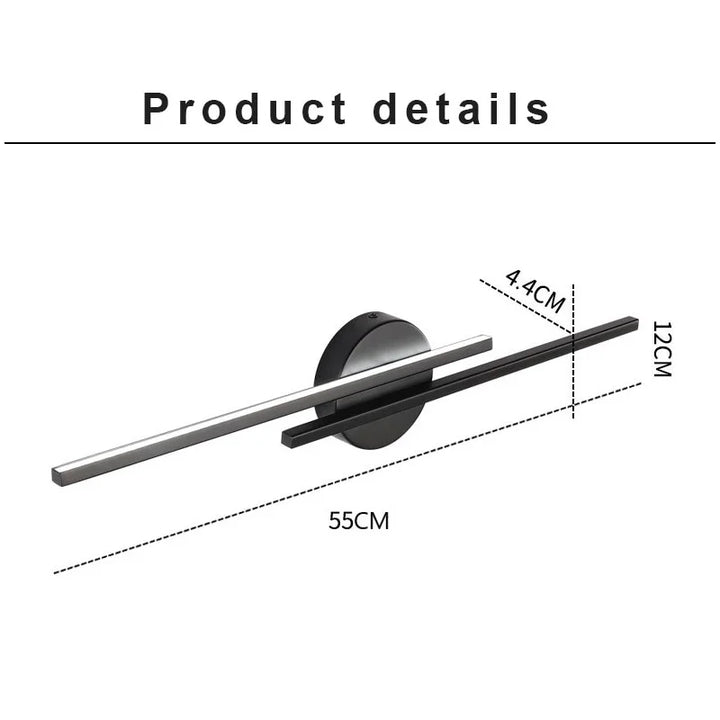 Moderne Dual-Line LED Wandlamp – Dimbare Boven & Onder Wandlicht voor Slaapkamer, Kantoor, Eetkamer en TV Achtergronddecoratie