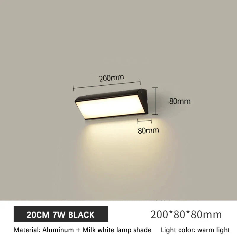 Lange strepen-LED-buitenwandlampen - Waterdichte aluminium lampen voor veranda, tuin, gang