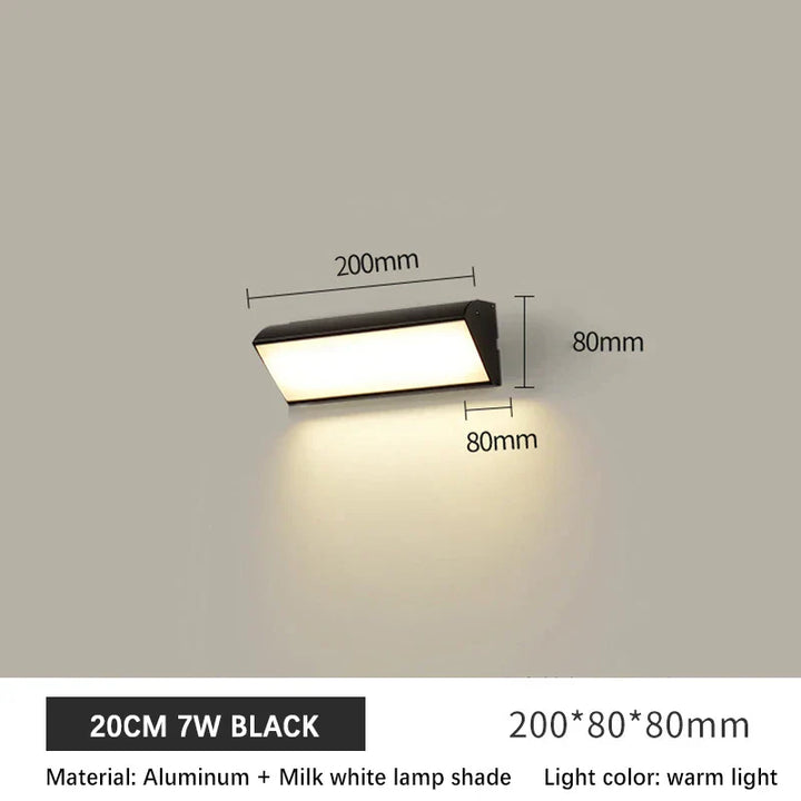 Lange strepen-LED-buitenwandlampen - Waterdichte aluminium lampen voor veranda, tuin, gang