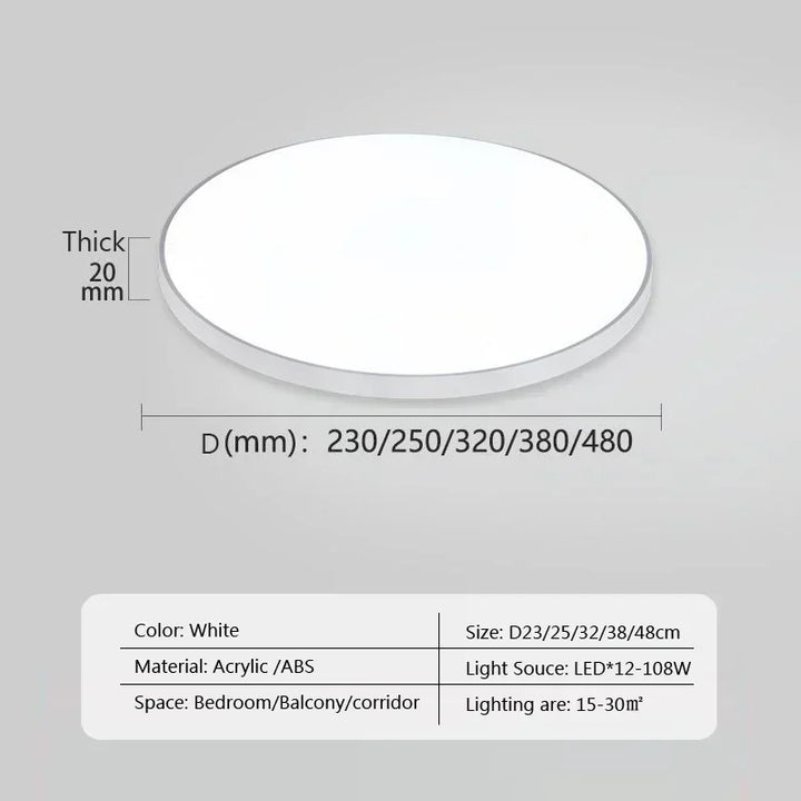 Moderne LED ronde plafondlampen - Plafondlampen voor woonkamer, slaapkamer, badkamer, eetkamer, keuken