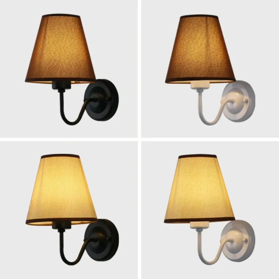 Moderne LED-Stof-Wandlamp - E27 Retro-Wandlampen voor Slaapkamer, Woonkamer, Hotel en Eetkamer
