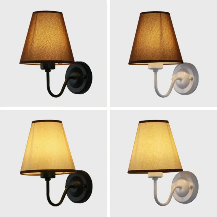 Moderne LED-Stof-Wandlamp - E27 Retro-Wandlampen voor Slaapkamer, Woonkamer, Hotel en Eetkamer