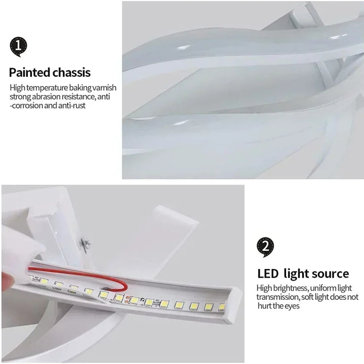 Moderne LED Wandlamp - Gebogen Spiraal Ontwerp, Omhoog & Omlaag Wandschakelaar voor Woonkamer, Slaapkamer, Keuken en Badkamer, Zwart, Goud & Wit