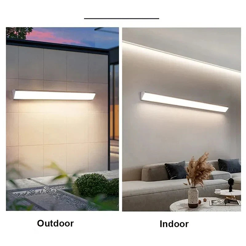Lange strepen-LED-buitenwandlampen - Waterdichte aluminium lampen voor veranda, tuin, gang