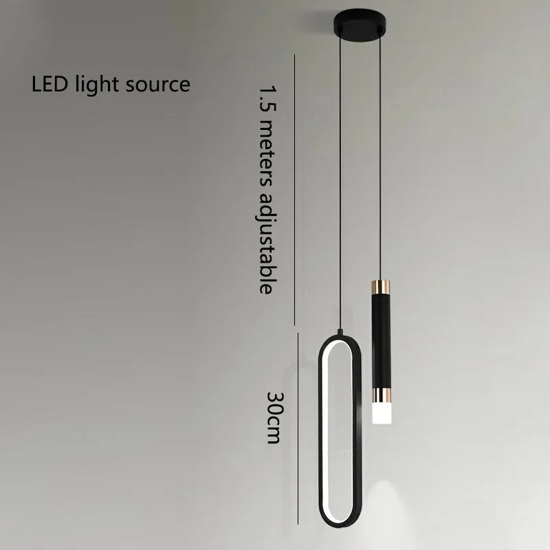 Moderne Minimalistische LED Hanglamp Kroonluchter – Verstelbare Hanglamp voor Slaapkamer, Woonkamer en Woondecoratie
