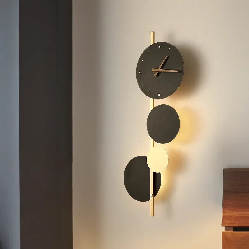 Moderne LED Klok Wandlamp – Stijlvolle Wandgemonteerde Lamp voor Slaapkamer, Woonkamer en Woondecoratie