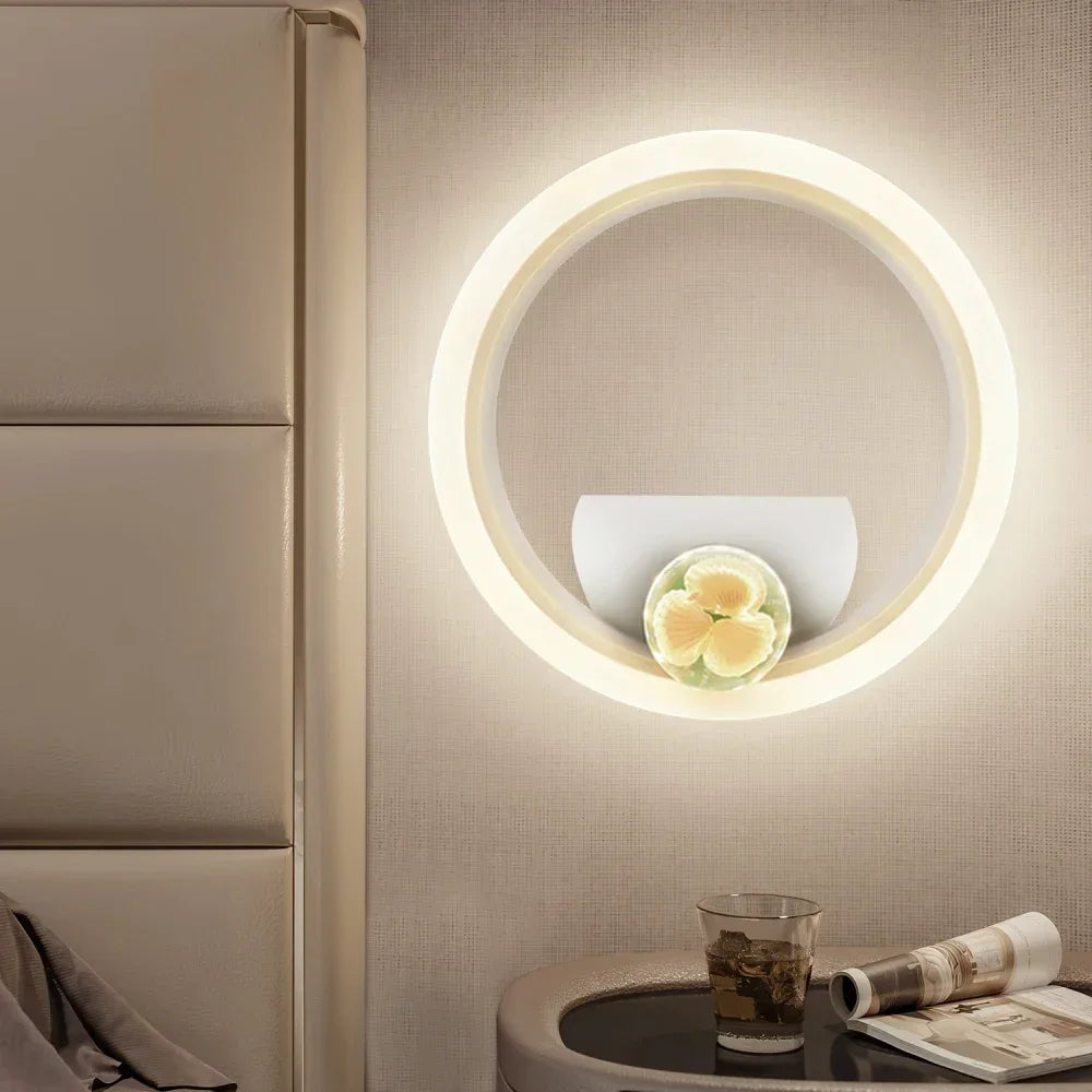 Moderne LED Wandlamp – Aanpasbare 3-Kleur Lichtbron voor Slaapkamer, Woonkamer, Balkon en Interieurdecoratie