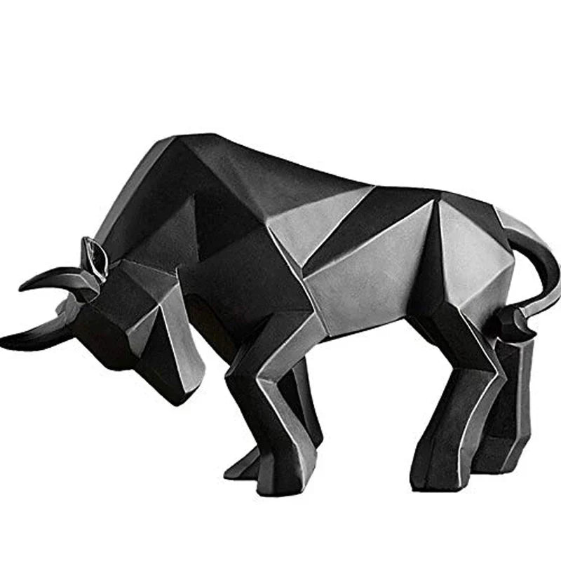 YuryFvna Moderne Geometrische Stierstandbeeld, Ornament, Café, Stier Sculpturen, Dierenfiguren, Abstracte Hotel Thuisdecoratie