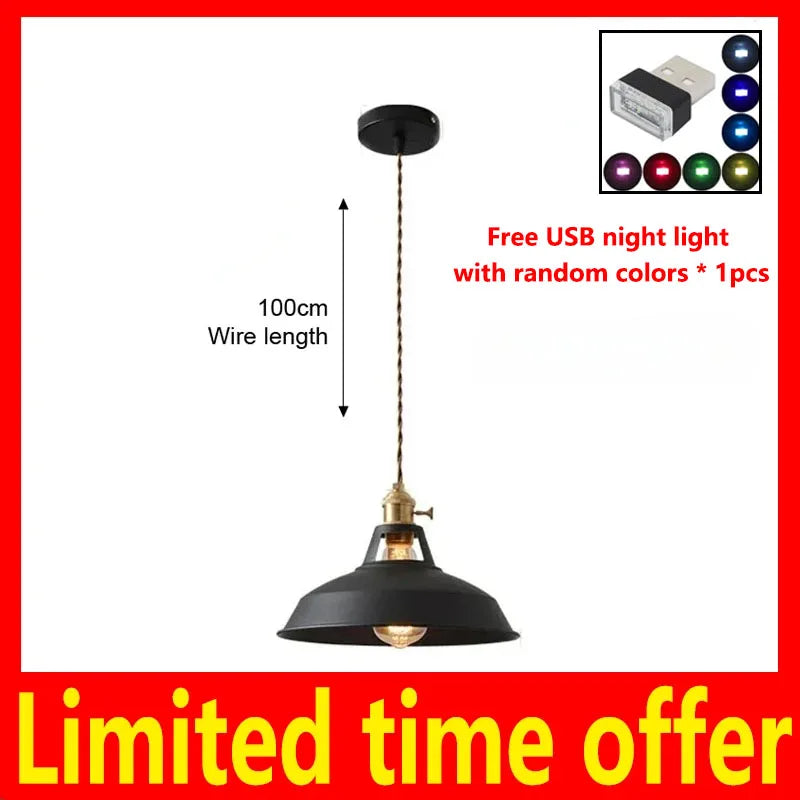 LED IJzeren Kroonluchter Hanglamp - Vintage Hanglamp