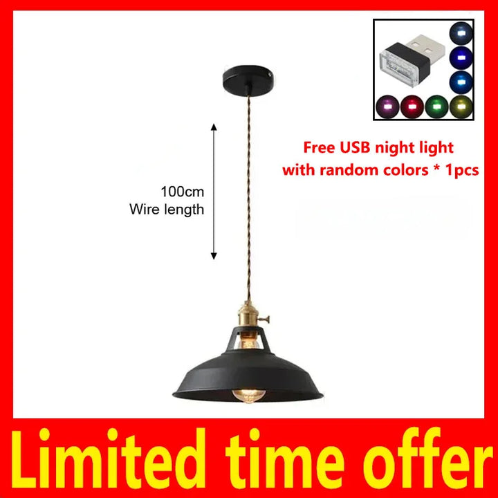 LED IJzeren Kroonluchter Hanglamp - Vintage Hanglamp