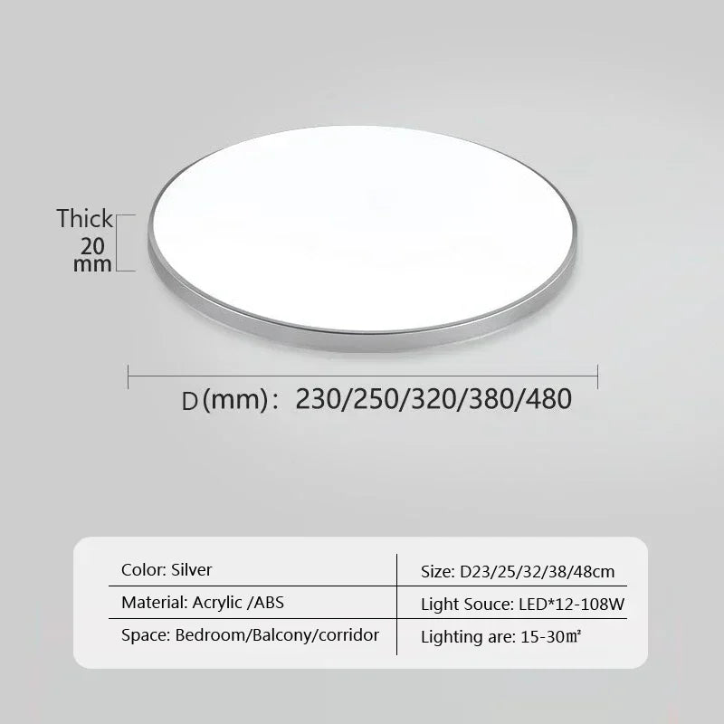 Moderne LED ronde plafondlampen - Plafondlampen voor woonkamer, slaapkamer, badkamer, eetkamer, keuken