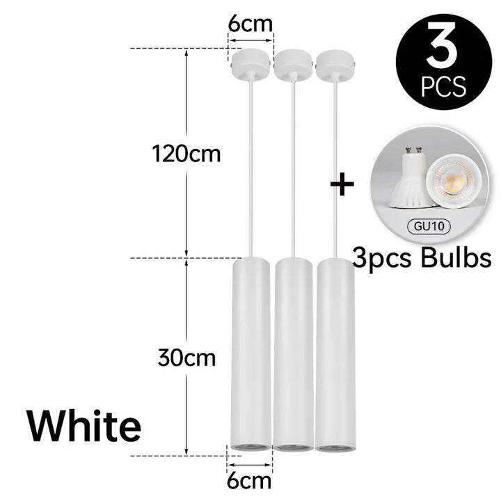 Moderne LED Hanglamp – Slanke Cilindrische Hanglamp voor Keuken, Woonkamer en Slaapkamer Decor