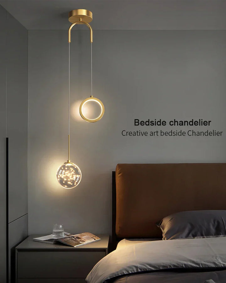 Moderne LED pendelstuk – 2-weg binnenhanglamp voor woonkamer, slaapkamer, eettafel met instelbare 3 lichtkleuren
