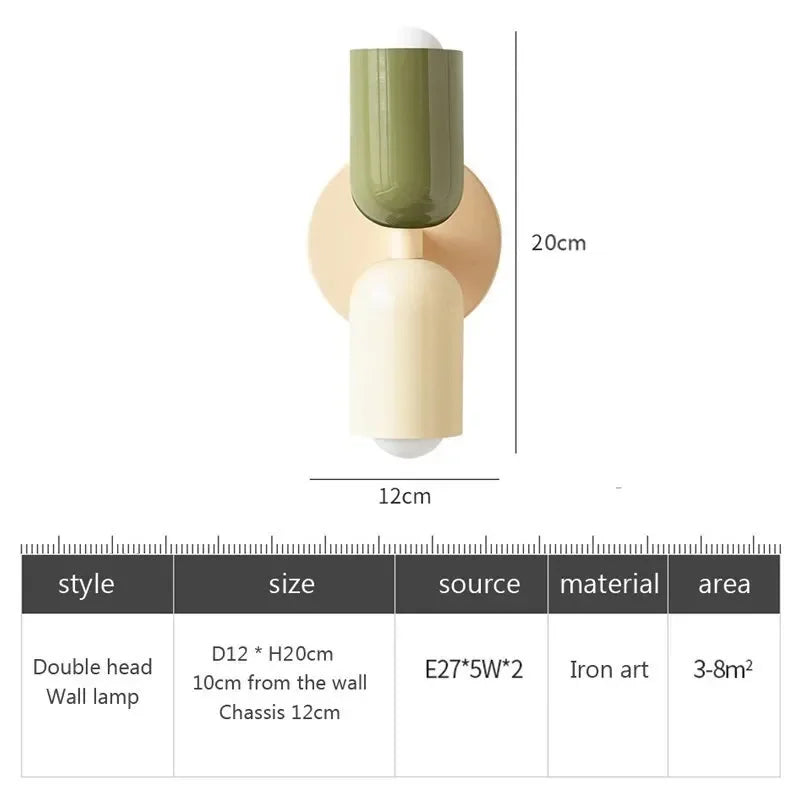 Nordic LED Wandlampen – Moderne Minimalistische Dubbele Wandlamp voor Woonkamer, Slaapkamer, Studie en Binnendecoratie