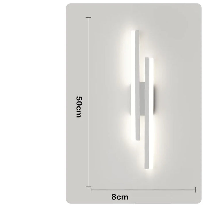 Moderne LED wandlamp met koperen pijp en acryl kap