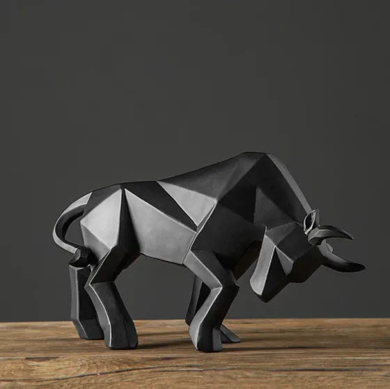 YuryFvna Moderne Geometrische Stierstandbeeld, Ornament, Café, Stier Sculpturen, Dierenfiguren, Abstracte Hotel Thuisdecoratie