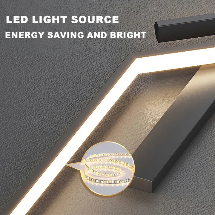 Moderne dimbare LED wandlamp - Afstandsbediening minimalistische wandlamp voor slaapkamer, woonkamer en TV-achtergrond