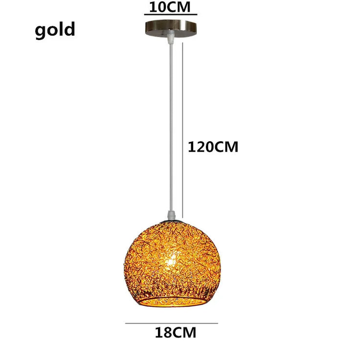 Moderne Kleurrijke Ronde Hanglamp – E27 LED Hanglamp voor Slaapkamer, Woonkamer, Café en Restaurant
