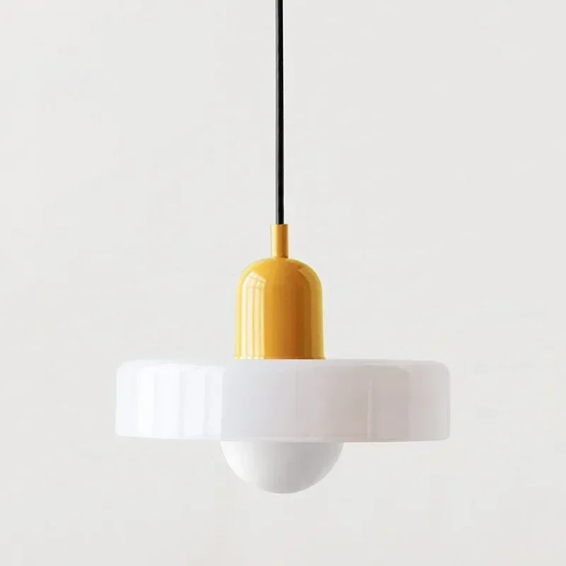Nordic Glas Pendellicht – Moderne LED Hanglamp voor Woonkamer, Slaapkamer, Eetkamer en Bar, 3 Snoep Kleuren