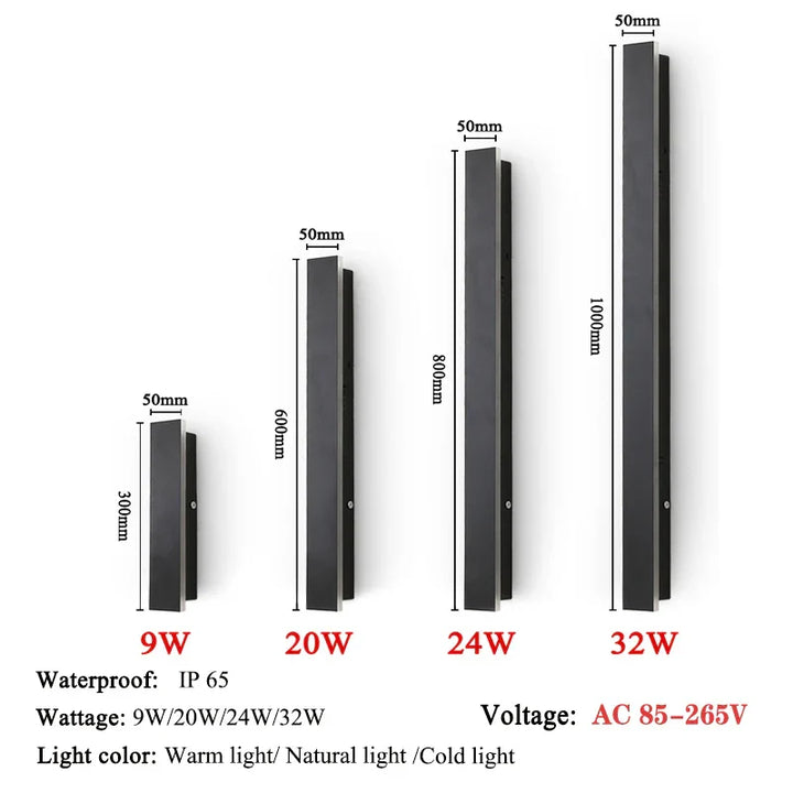 LED Lange Wandlamp Waterdicht IP65 Buiten