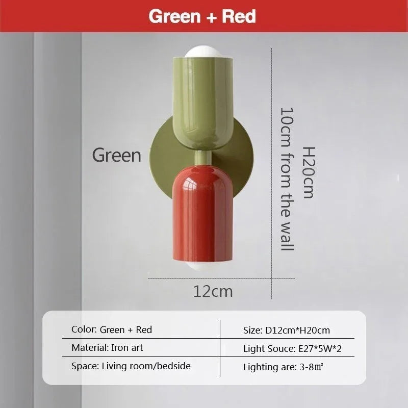Nordic LED Wandlampen – Moderne Minimalistische Dubbele Wandlamp voor Woonkamer, Slaapkamer, Studie en Binnendecoratie