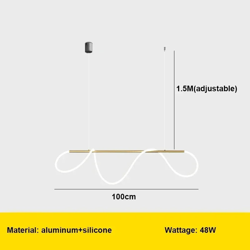 Moderne LED Pendelleuchte – Stijlvolle plafondlamp voor eethoek, keuken & kantoor, energiezuinige AC-voeding, LED-lampen inbegrepen