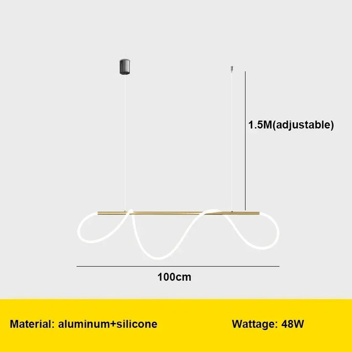 Moderne LED Pendelleuchte – Stijlvolle plafondlamp voor eethoek, keuken & kantoor, energiezuinige AC-voeding, LED-lampen inbegrepen