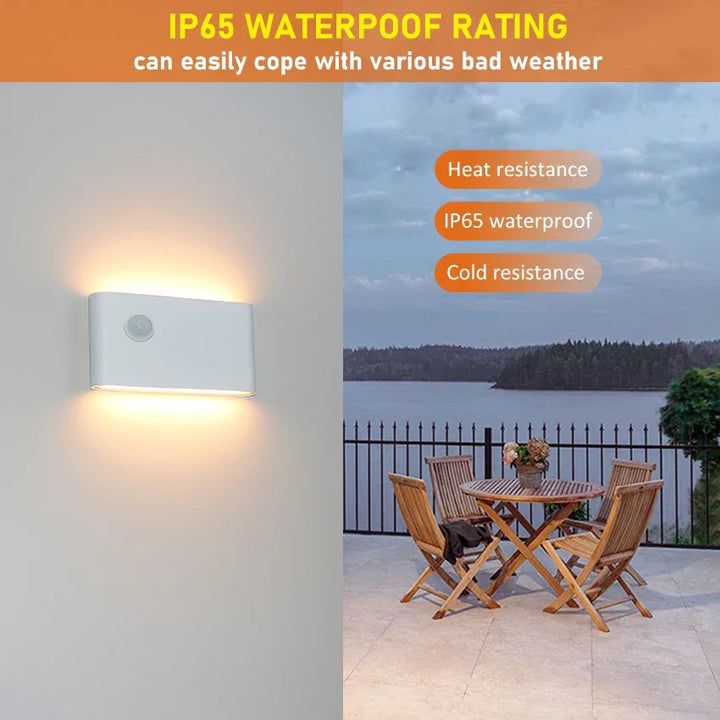 Moderne LED buiten bewegingssensor waterproof wandlamp - Ideaal voor tuin-, binnenplaats- en gangverlichting