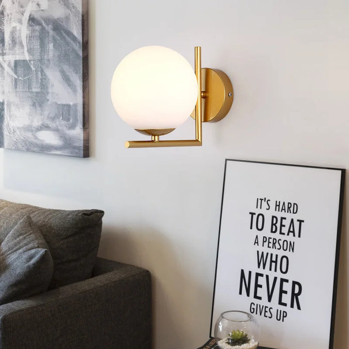 Moderne Minimalistische LED Wandlamp – Europese Stijl Glazen Wandlamp voor Woonkamer, Slaapkamer en Nachttafel