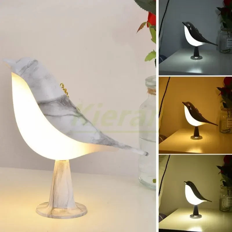 Moderne LED Vogel Bureaulamp – Touch-bediening, 6-10W LED Licht voor Slaapkamer, Studiekamer en Woonkamer – Stijlvol Magpie-Design voor Woondecoratie