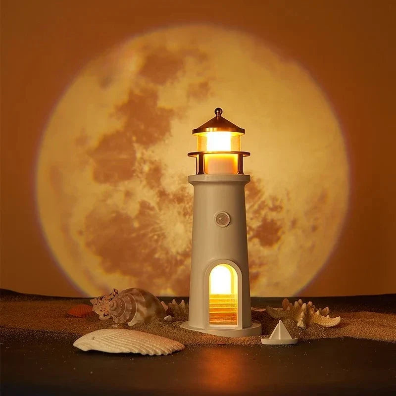Moon Harbor Lighthouse Nachtlampje