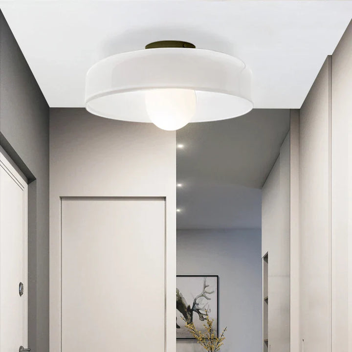 Moderne dubbele glazen plafondlamp – G9-lamp wandlamp voor woonkamer, slaapkamer, hal en balkon