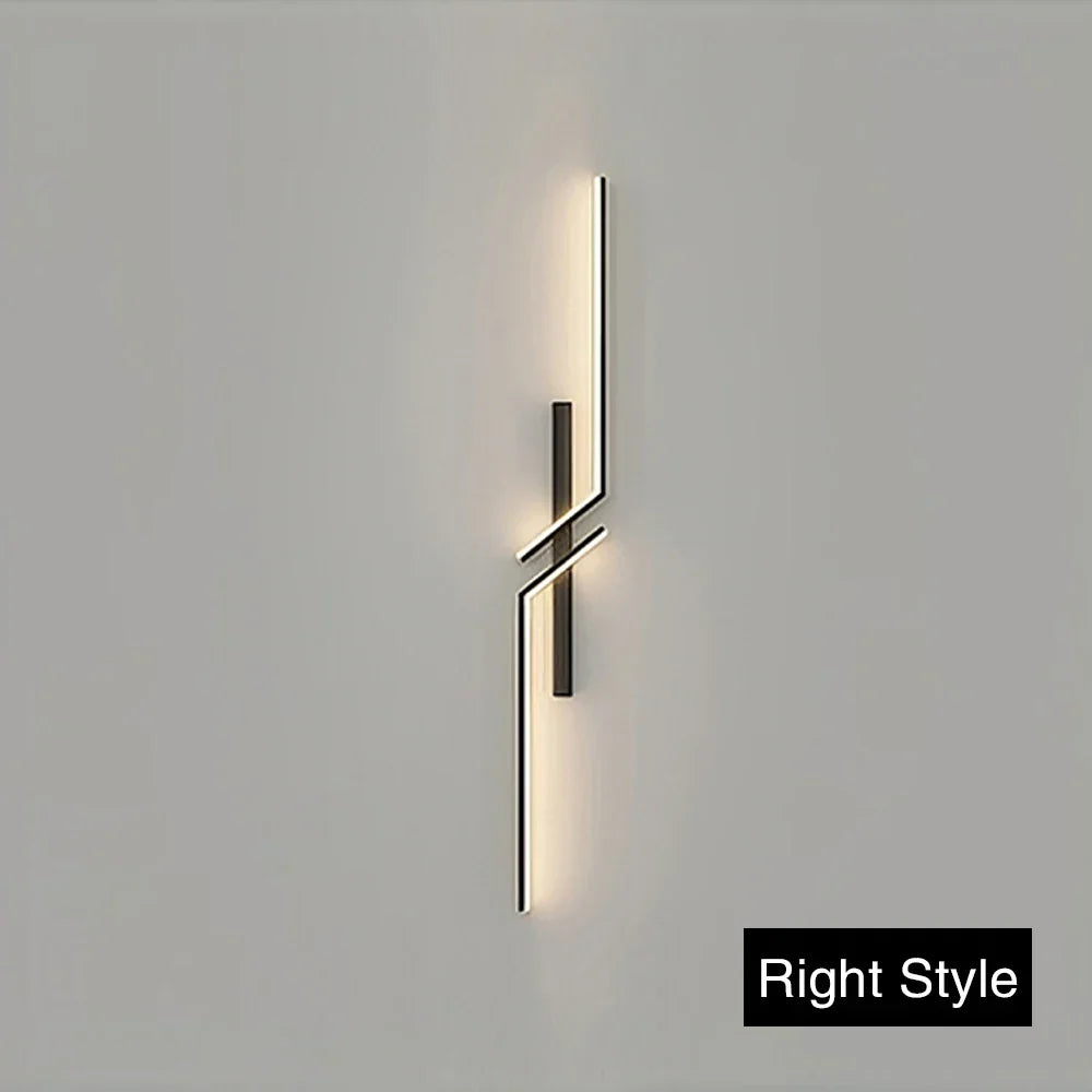 Moderne dimbare LED wandlamp - Afstandsbediening minimalistische wandlamp voor slaapkamer, woonkamer en TV-achtergrond