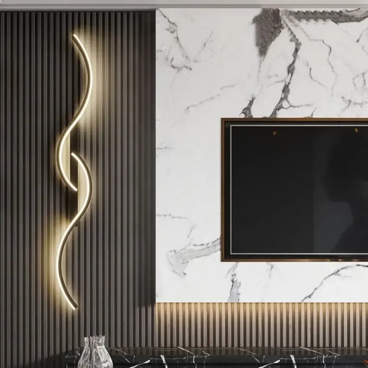 Moderne LED Wandlamp - Hedendaagse Wandlamp voor Woonkamer, Slaapkamer, Eetkamer en Hal - Op- en Neer-verlichting, Dimbaar, Touch-schakelaar, Interieurdecoratie