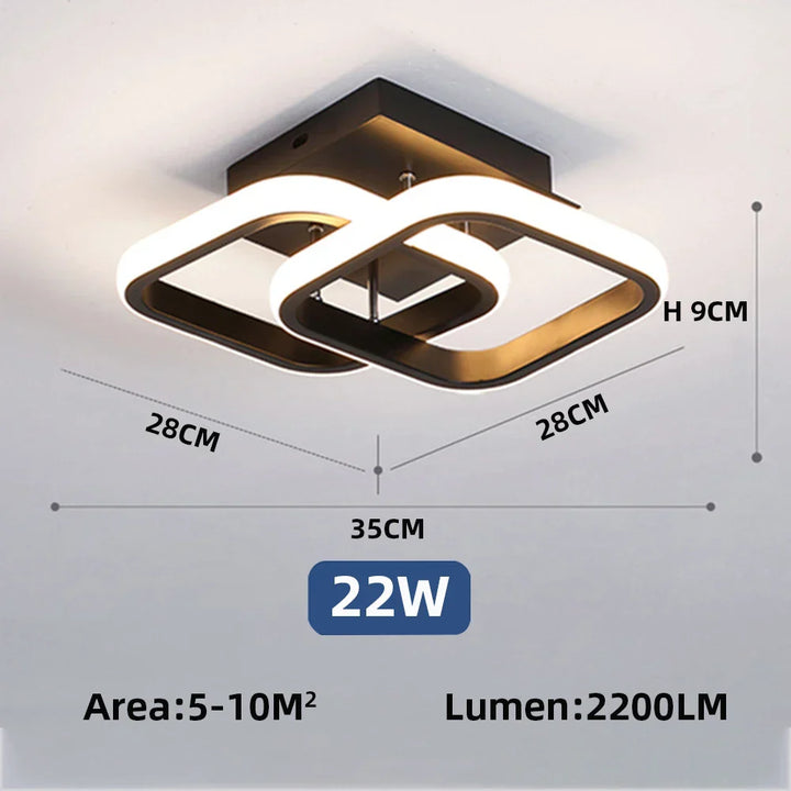 IRALAN Plafondlamp LED gangplafondlamp voor keuken slaapkamer woonkamer balkon ganglamp woondecoratie entree railverlichting