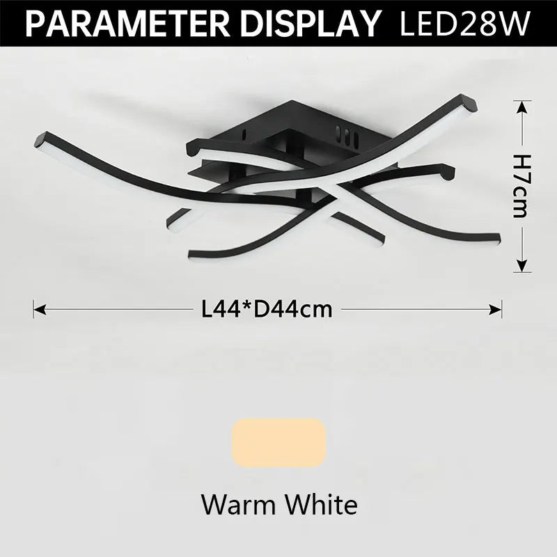 Moderne LED plafondlamp voor woonkamer, eetkamer, slaapkamer en balkon