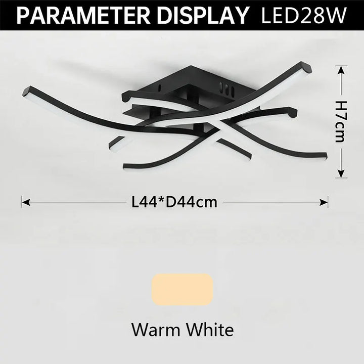 Moderne LED plafondlamp voor woonkamer, eetkamer, slaapkamer en balkon