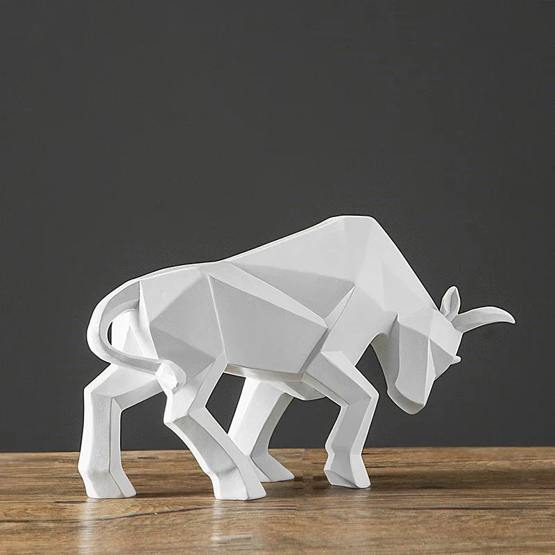 YuryFvna Moderne Geometrische Stierstandbeeld, Ornament, Café, Stier Sculpturen, Dierenfiguren, Abstracte Hotel Thuisdecoratie