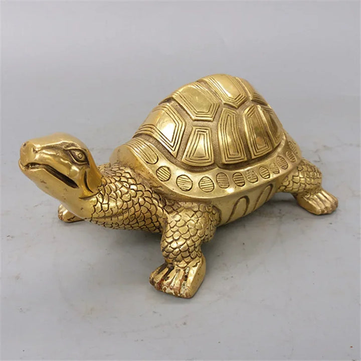 Messing Feng Shui Schildpad Beeld Gelukkig Dier Sculptuur voor Langdurigheid Thuis Kantoor Decoratie Beeldje Cadeau Studie Ornament