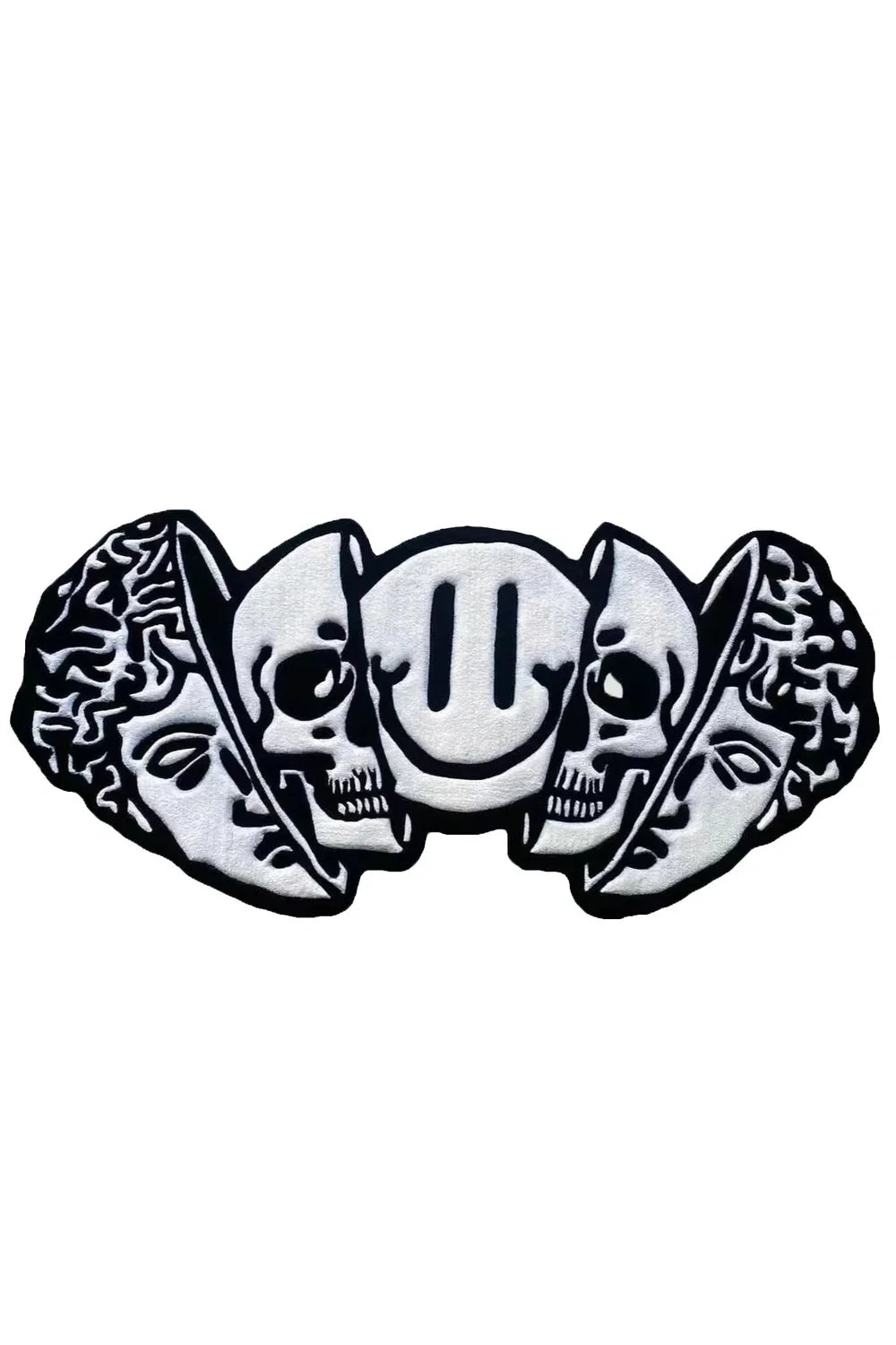 Skull Zwarte Tapijt