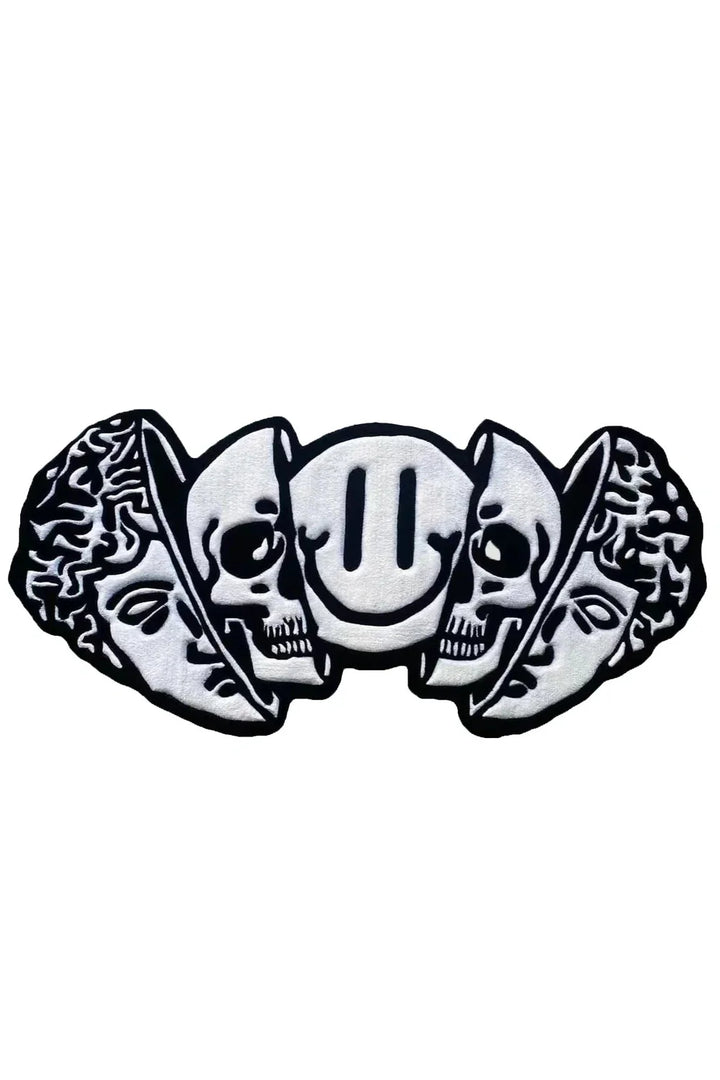 Skull Zwarte Tapijt