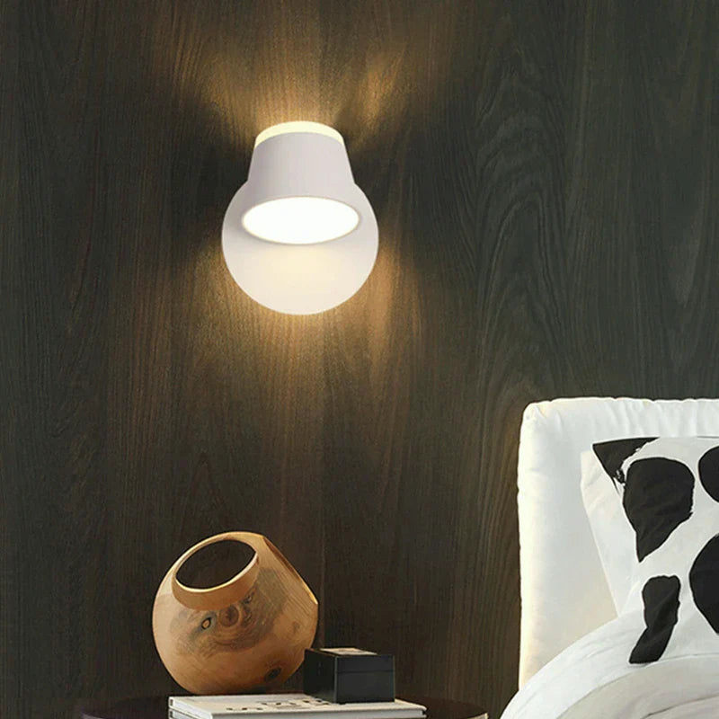 Moderne LED Wandlamp – 330° Verstelbaar, 3000K & 6500K Verstelbaar Wit Licht, Aluminium Legering Wandgemonteerde Lamp voor Slaapkamer, Keuken en Woonkamer