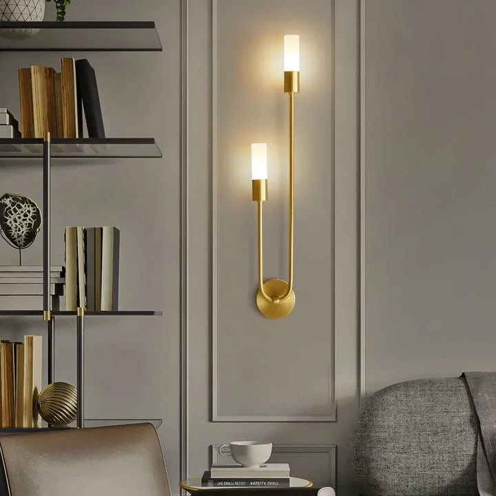 Moderne Gouden LED Wandlamp – Nordic Wandlamp voor Woonkamer, Slaapkamer, Keuken en Hal Decor