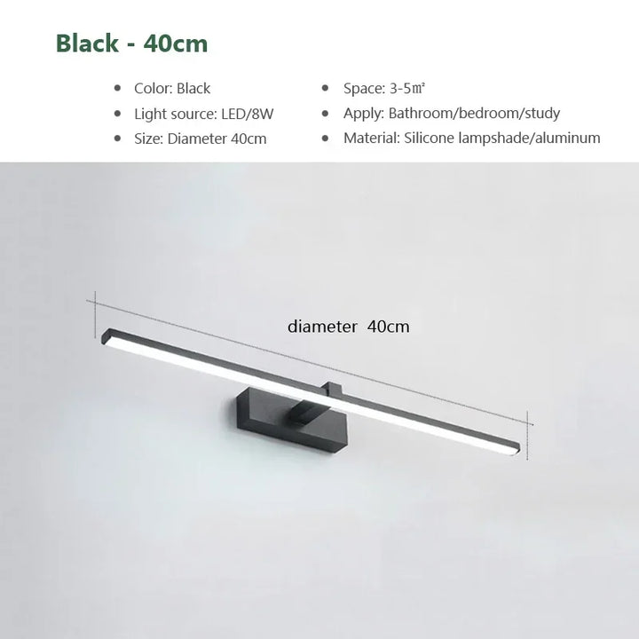 Moderne Gouden LED Wandlamp – Badkamerspiegelverlichting met Touch-schakelaar voor Slaapkamer, Woonkamer en Make-up Verlichting