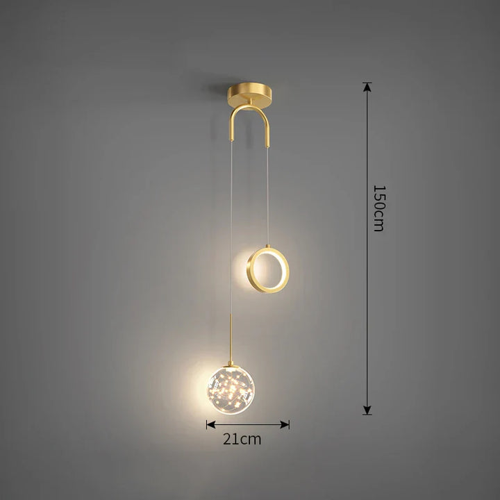 Moderne LED pendelstuk – 2-weg binnenhanglamp voor woonkamer, slaapkamer, eettafel met instelbare 3 lichtkleuren