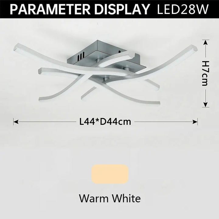 Moderne LED plafondlamp voor woonkamer, eetkamer, slaapkamer en balkon