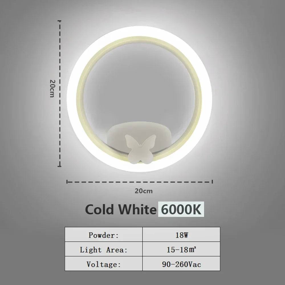 Moderne LED Wandlamp – Aanpasbare 3-Kleur Lichtbron voor Slaapkamer, Woonkamer, Balkon en Interieurdecoratie