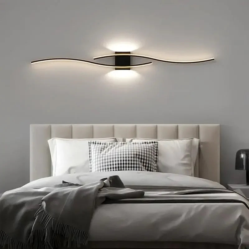 Moderne LED Wandlamp - Zwarte, witte en gouden wandlamp voor woonkamer, slaapkamer, nachtkastje en decoratieve verlichting