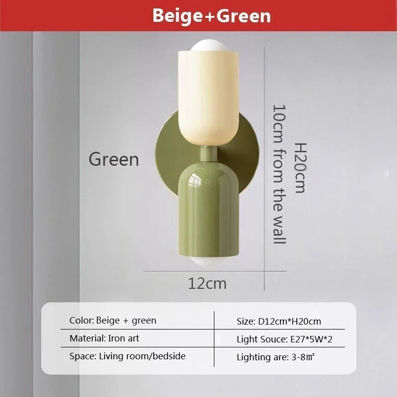 Nordic LED Wandlampen – Moderne Minimalistische Dubbele Wandlamp voor Woonkamer, Slaapkamer, Studie en Binnendecoratie