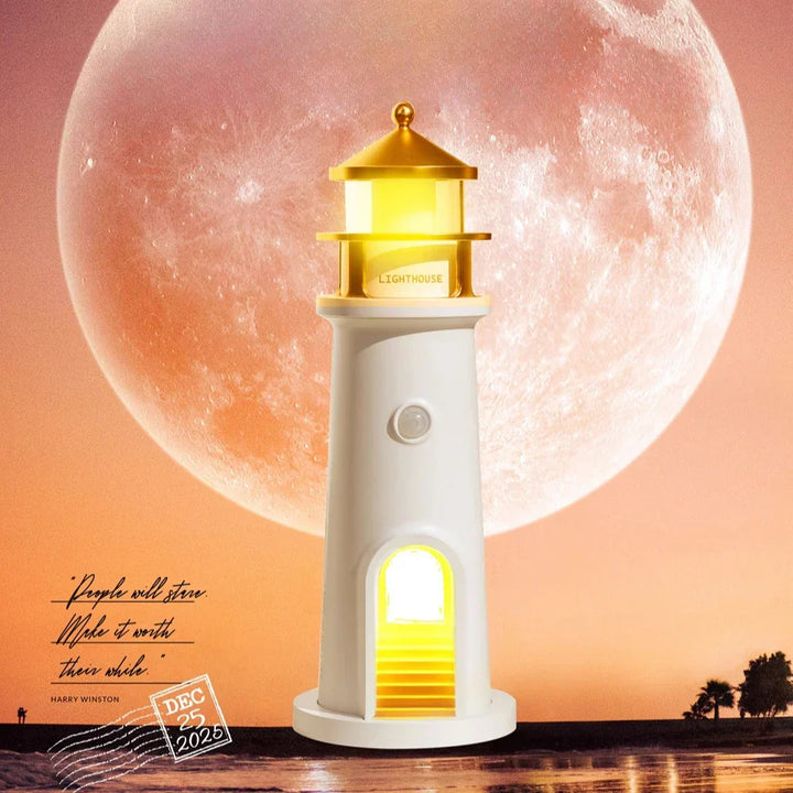 Moon Harbor Lighthouse Nachtlampje